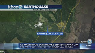 No tsunami threat after 4.3 magnitude earthquake near Mauna Loa, USGS advises preparedness