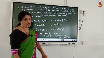 Maths06 - Chapter 11 - Perimeter and Area -Video 03 - Ex 11.1 Qns 6, 8