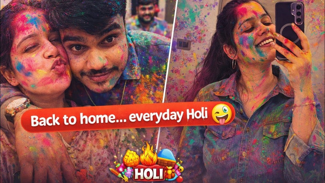 Back To Home 🏠 | Everyday Feels Like Holi Here! 🌈✨