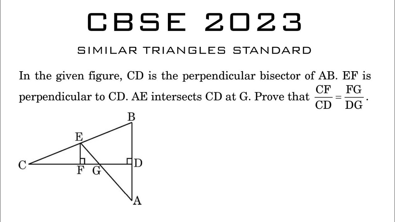 In The Given Figure Cd Is The Perpendicular Bisector Of Ab Ef Is Perpendicular To Cd Youtube