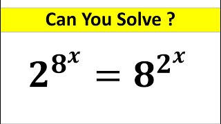 A Nice Exponent Math Simplification || Find X | How to Solve || Powertower @TheMathScholar23 Profile