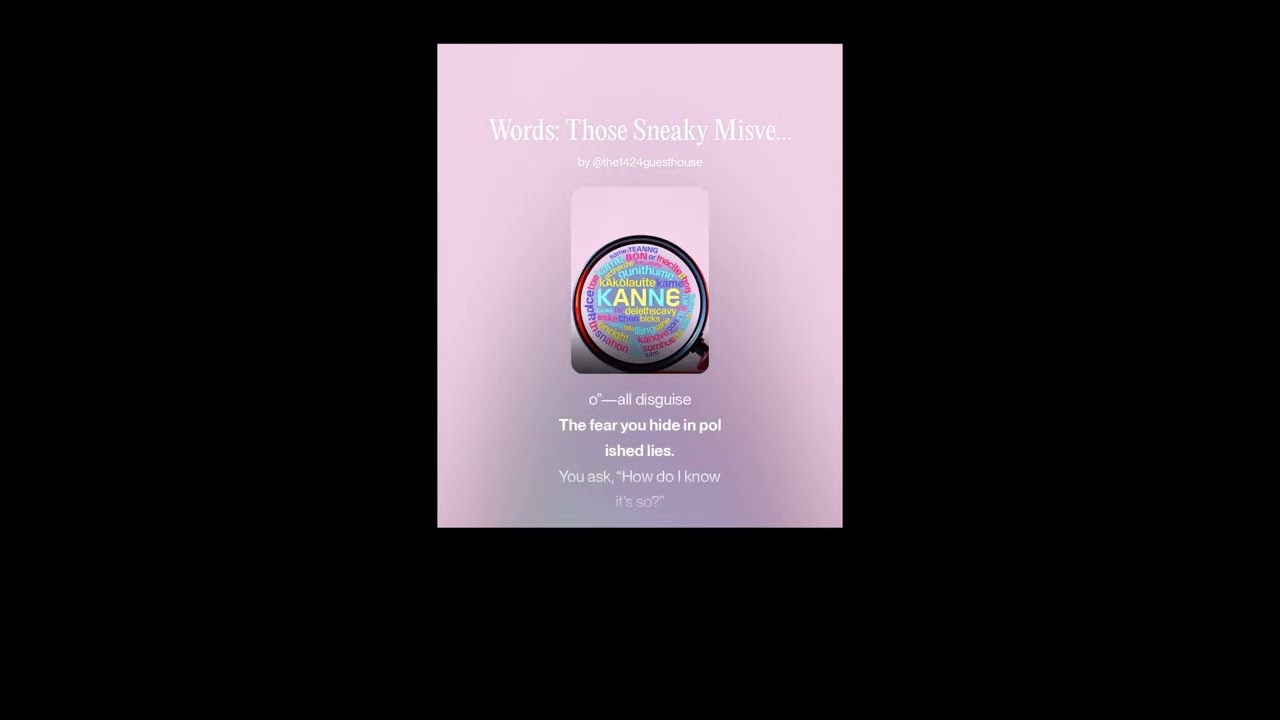 Words: Those Sneaky Misverities