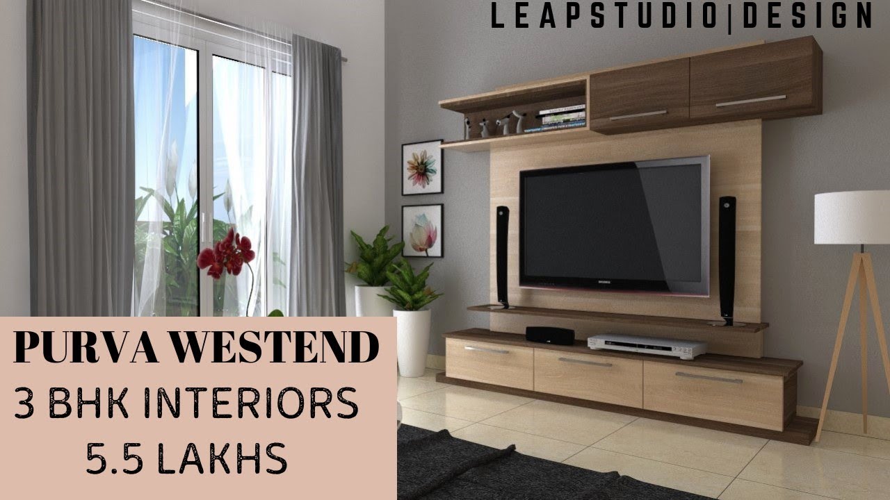 3 Bhk Interiors In Purva Westend 5 5 Lakhs Leap Studio Design