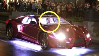 Suicide Squad Footage Car Scene The BatMobile Last Night Chasing The Joker's [May 25, 2015]