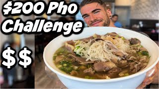 $200 UNDEFEATED PHO CHALLENGE IN HOUSTON TEXAS! MASSIVE PHO CHALLENGE | Man Vs Food