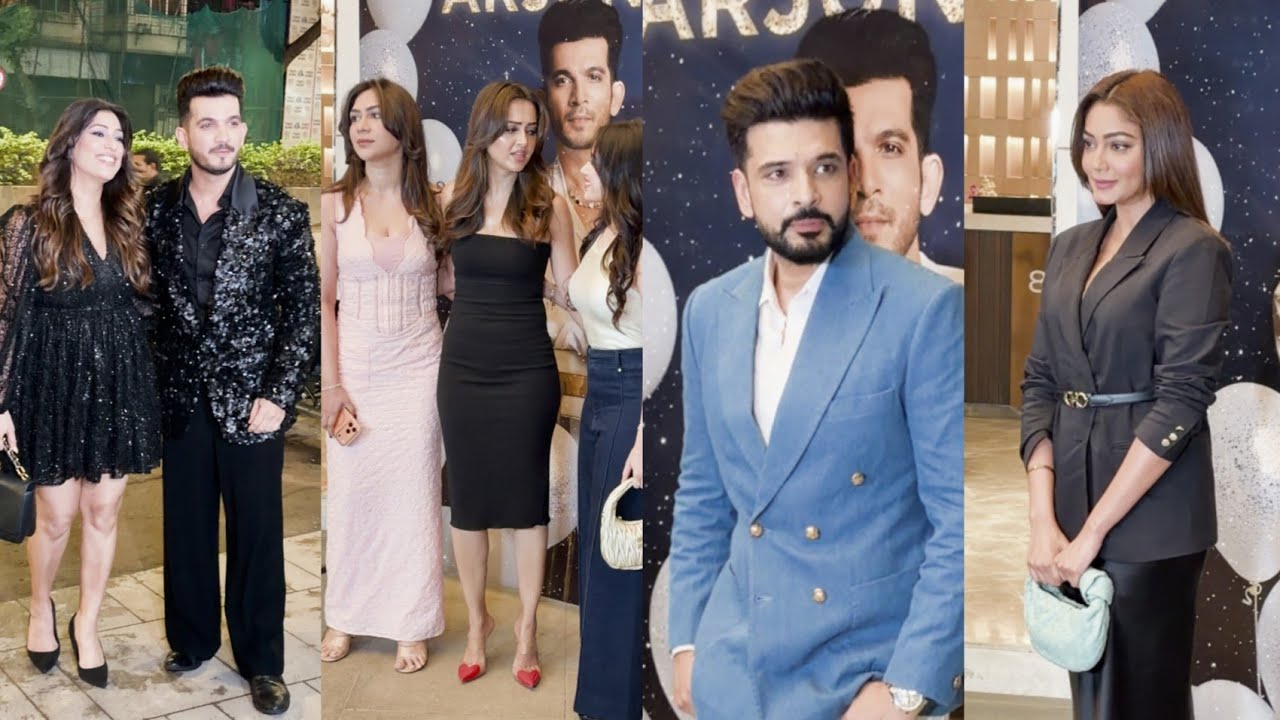 Karan Kundra Tejasswi Prakash Jannat Zubair Sana At Arjun bijlani Birthday party in Mumbai 