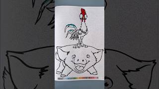 Outlines of Moana Disney Mystery Coloring Book - Relax with me Verdea Color