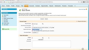 Salesforce Classic - How to Convert a Lead