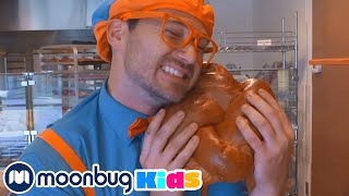 BLIPPI Visits a Bakery! | Learn | ABC 123 Moonbug Kids | Educational Videos for Children