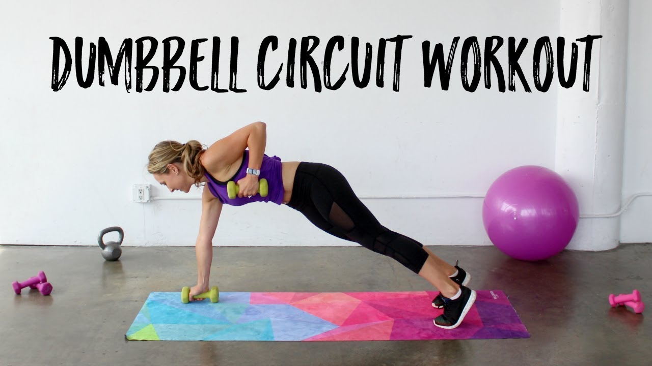 Dumbbell Workout For Women Full Body Dumbbell Circuit Workout YouTube