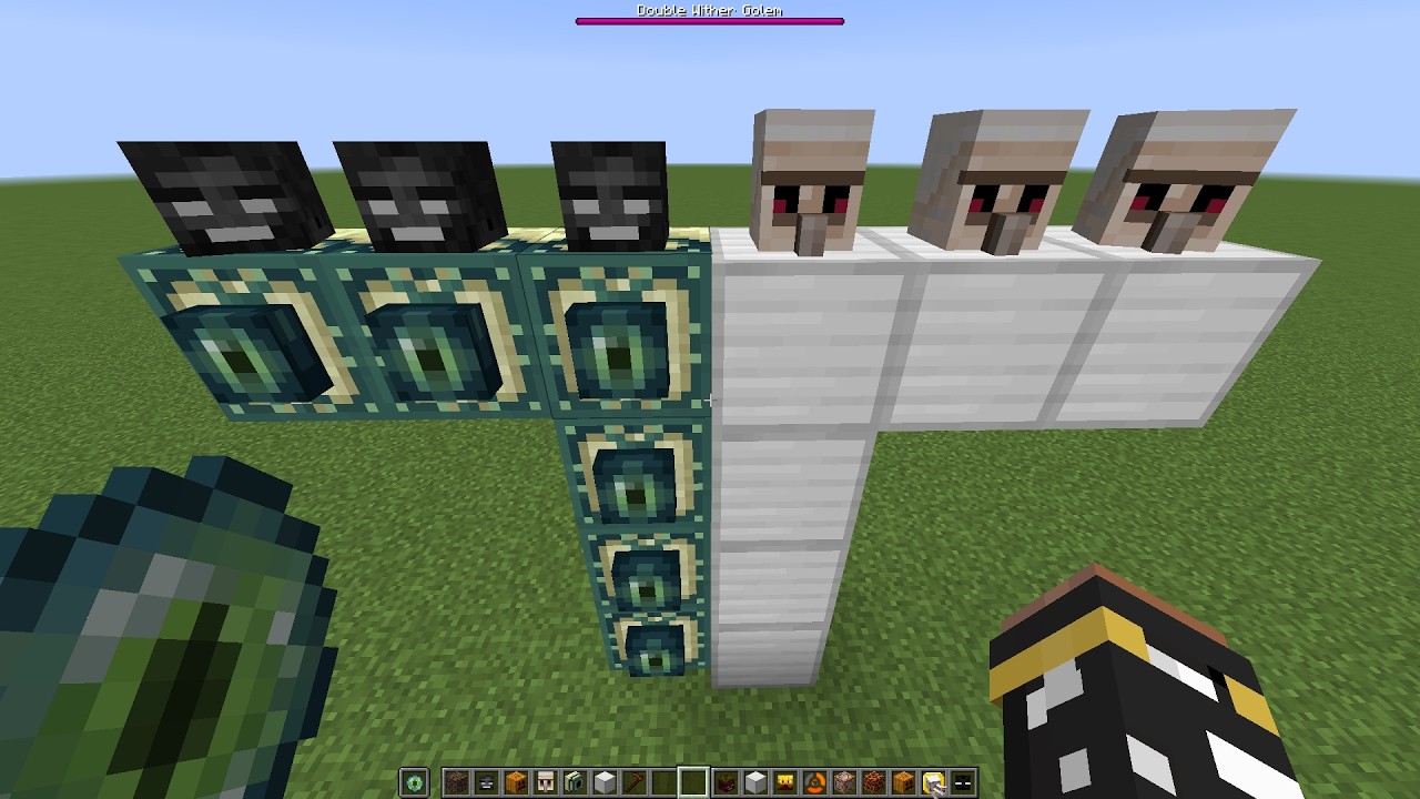 what if you create a Wither New Double Golem in MINECRAFT - YouTube
