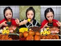 Chinese people eating - Street food - &quot;Grilled shrimp, cakes, pork&quot; #23