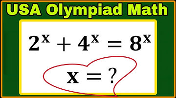 USA| This Algebra Olympiad Math Problem Shock You| Can You Solve It Faster Than Me? #matholympiad 