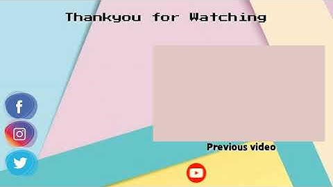 Free Outro pastel color Template |No text |No copyright || Lexiee vlog
