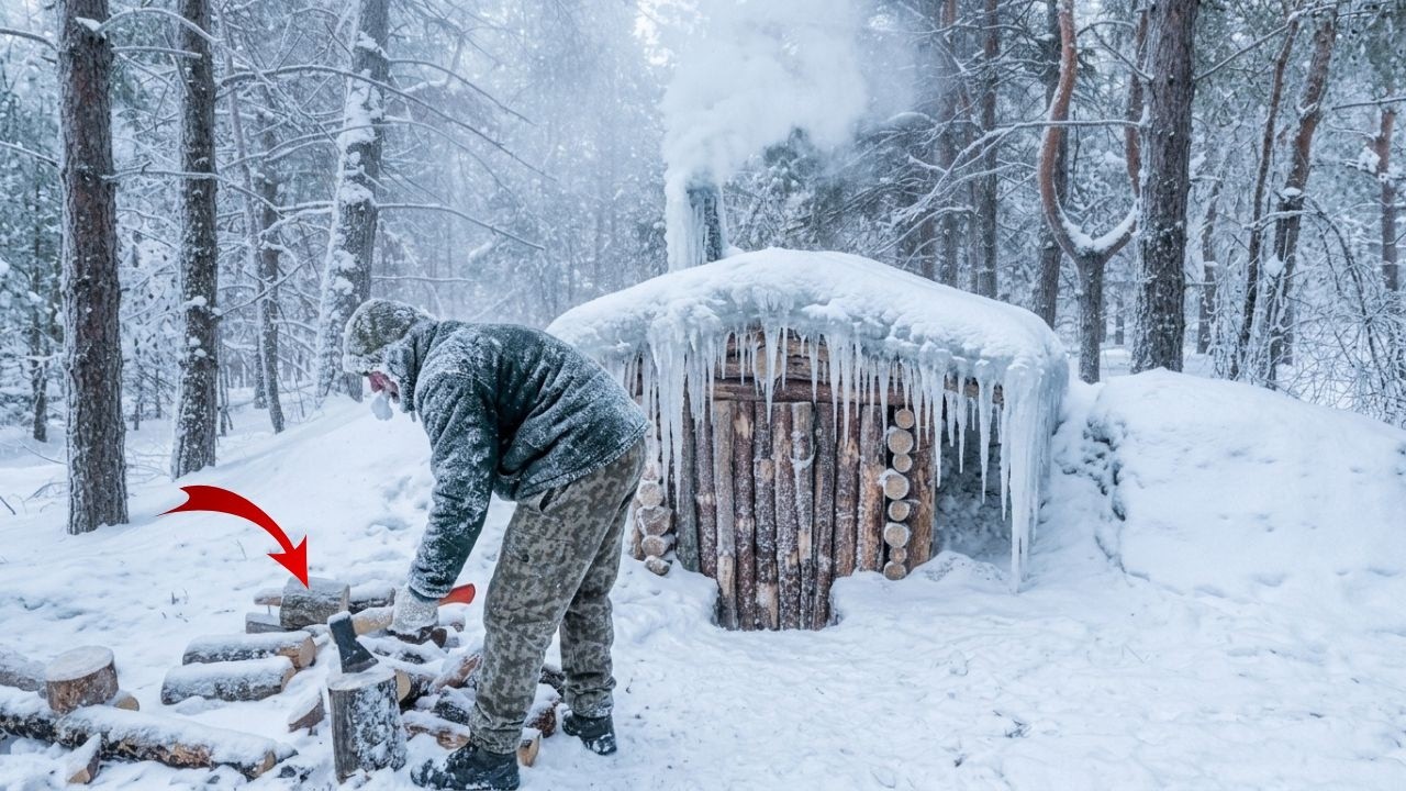 Создание теплого и уютного убежища для выживания: 12 дней выживания в дикой природе.