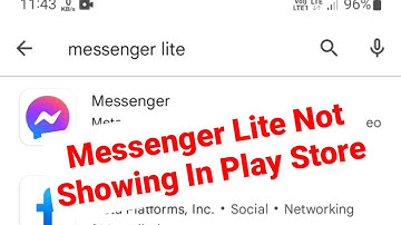 Fix Messenger Lite Not Showing In Play Store