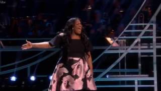Amber Riley performs on the Olivier Awards 2017