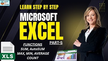 Learn Excel Step by Step (Part-5) in Urdu | SUM, AutoSum, MAX, MIN, AVERAGE & COUNT Functions