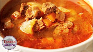 13 Hungarian Beef Goulash Soup Gulyasleves Recept Video Youtube