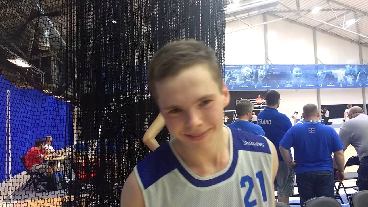 MU18 Nordic Championship EST-ICE. Ron Arnar Pehka after the game koripallokori
