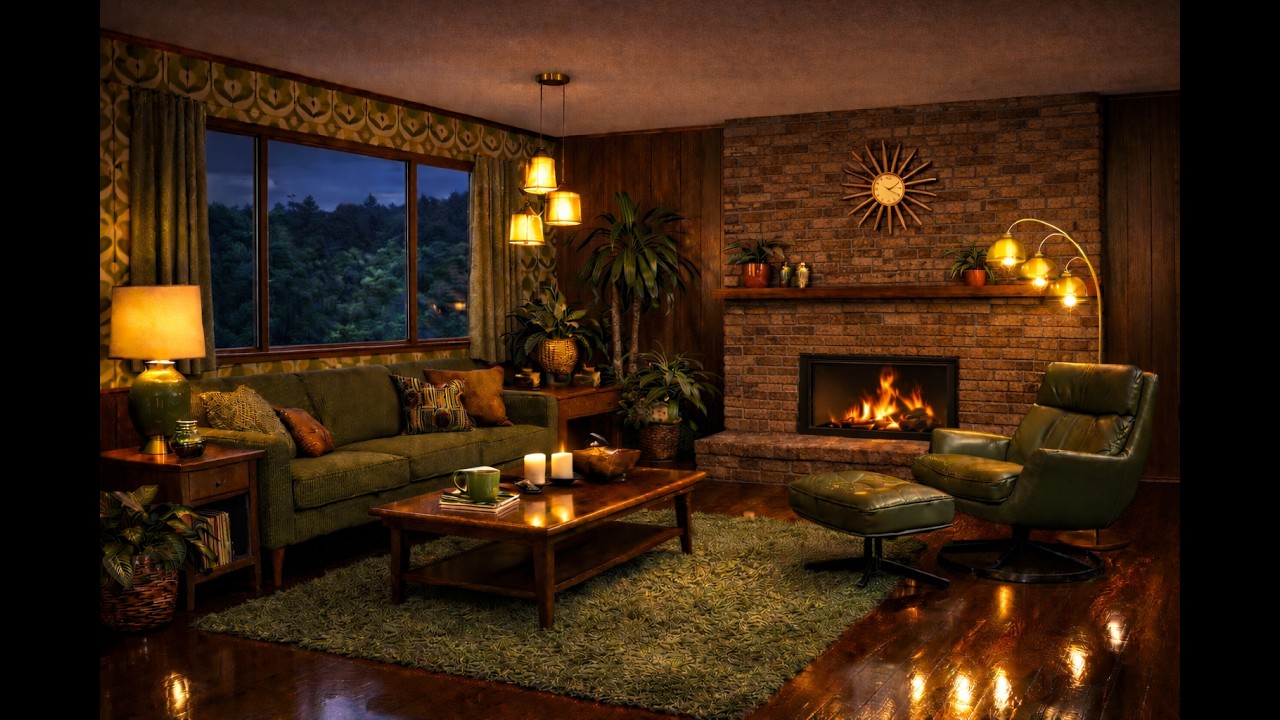 Cosy Ambient 1970s Living Room - YouTube