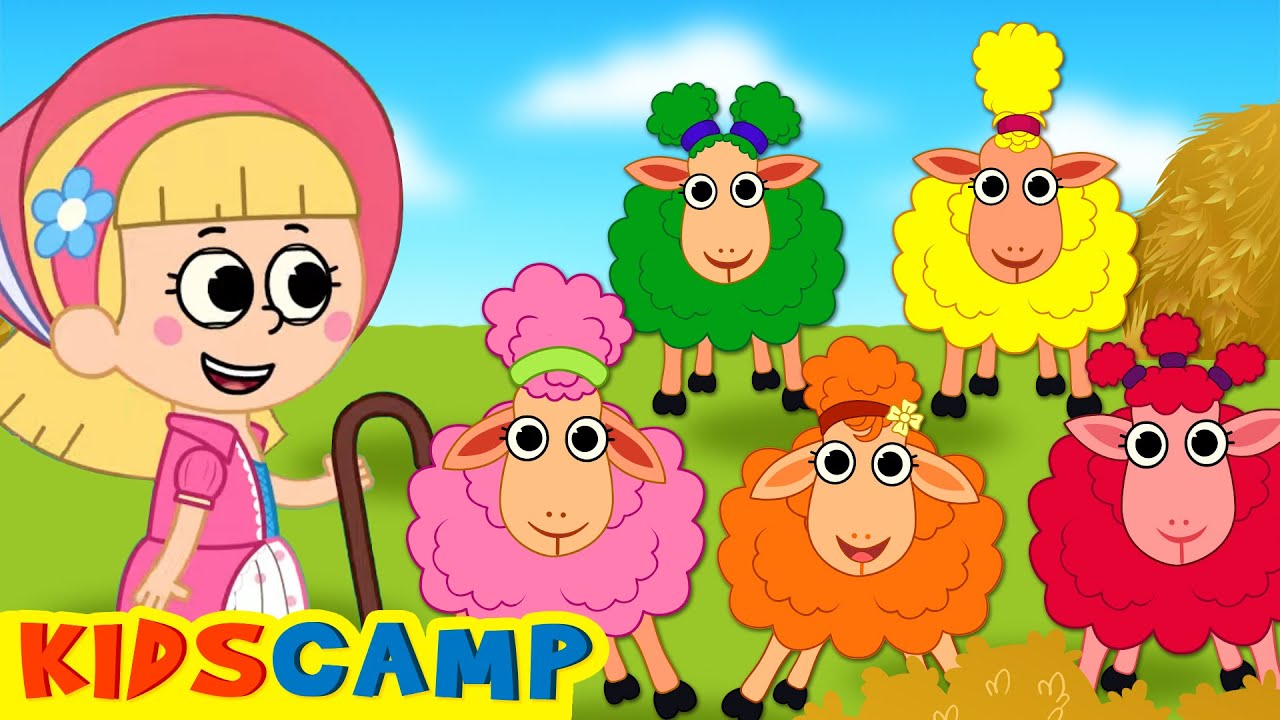 Five Cute Sheep Jumping In The Shed | KidsCamp Nursery Rhymes - YouTube
