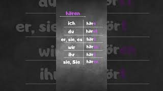 Verb Konjugation (Präsens): hören #shorts #deutsch Verb Konjugation (Präsens): hören #shorts #deutsch