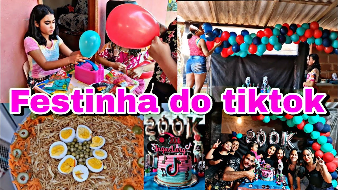 FIZEMOS UMA FESTINHA DO TIKTOK! + PREPARATIVOS PARA A FESTINHA +VLOG ORGANIZANDO A FESTINHA 🥰