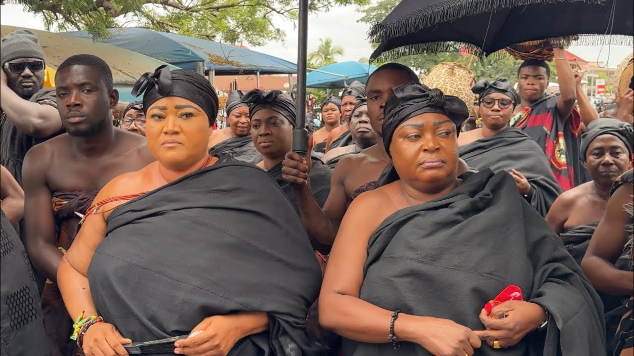 Woow Asante Amam3r3 y3f3 watch How Our Queen Mother’s Arrived at the 1 Week Celebration of Ohemaa💔