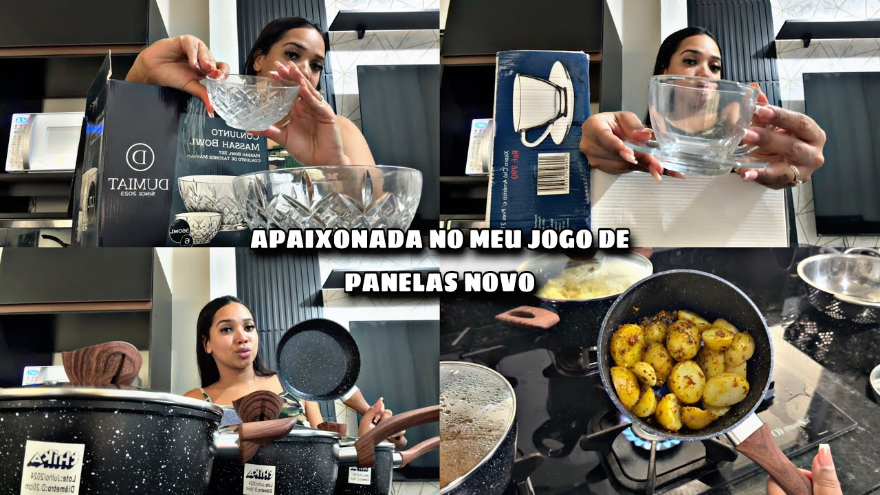 RECEBIDOS PARA A COZINHA| fiz um almoço para testar minhas panelas novas 