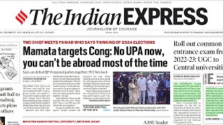 2nd DECEMBER, 2021.The Indian Express Newspaper Analysis presented by Priyanka Ma&#39;am (IRS)