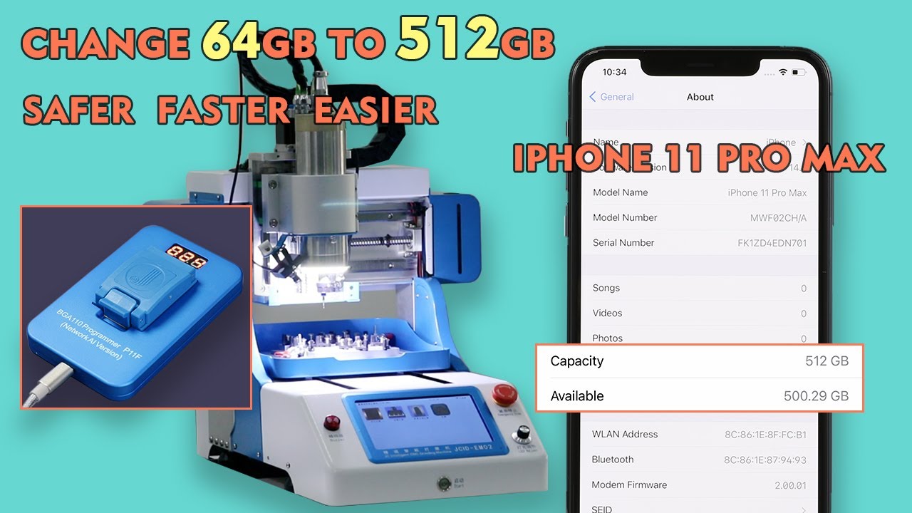 JCID-EM02 Grind Machine- How to Upgrade iPhone 11 Pro Max