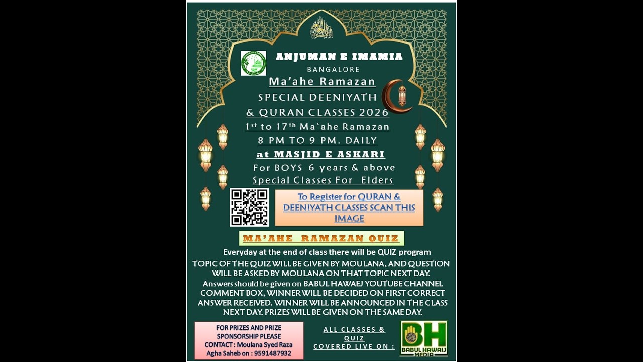 DAY 6 Ramazan Special Deenyat & Quran Classes 2026