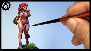 HOW to paint Female SKIN Miniatures | HOW to airbrush for Beginners