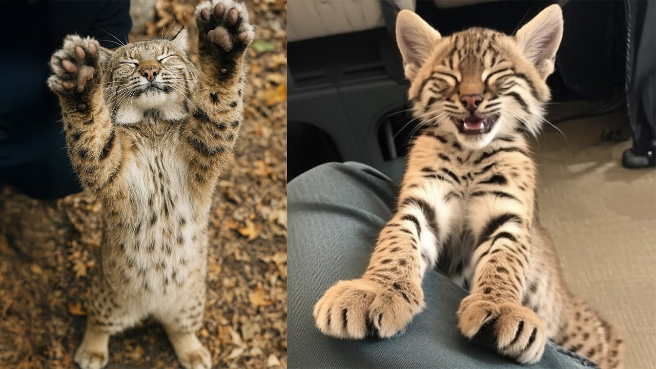 This Bobcat Wants a Hug Every Time the Man Comes Home—And You Won't Believe How It Asks!