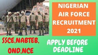 Nigerian Air Force Recruitment 2021 Nigerian Air Force Recruitment 2021