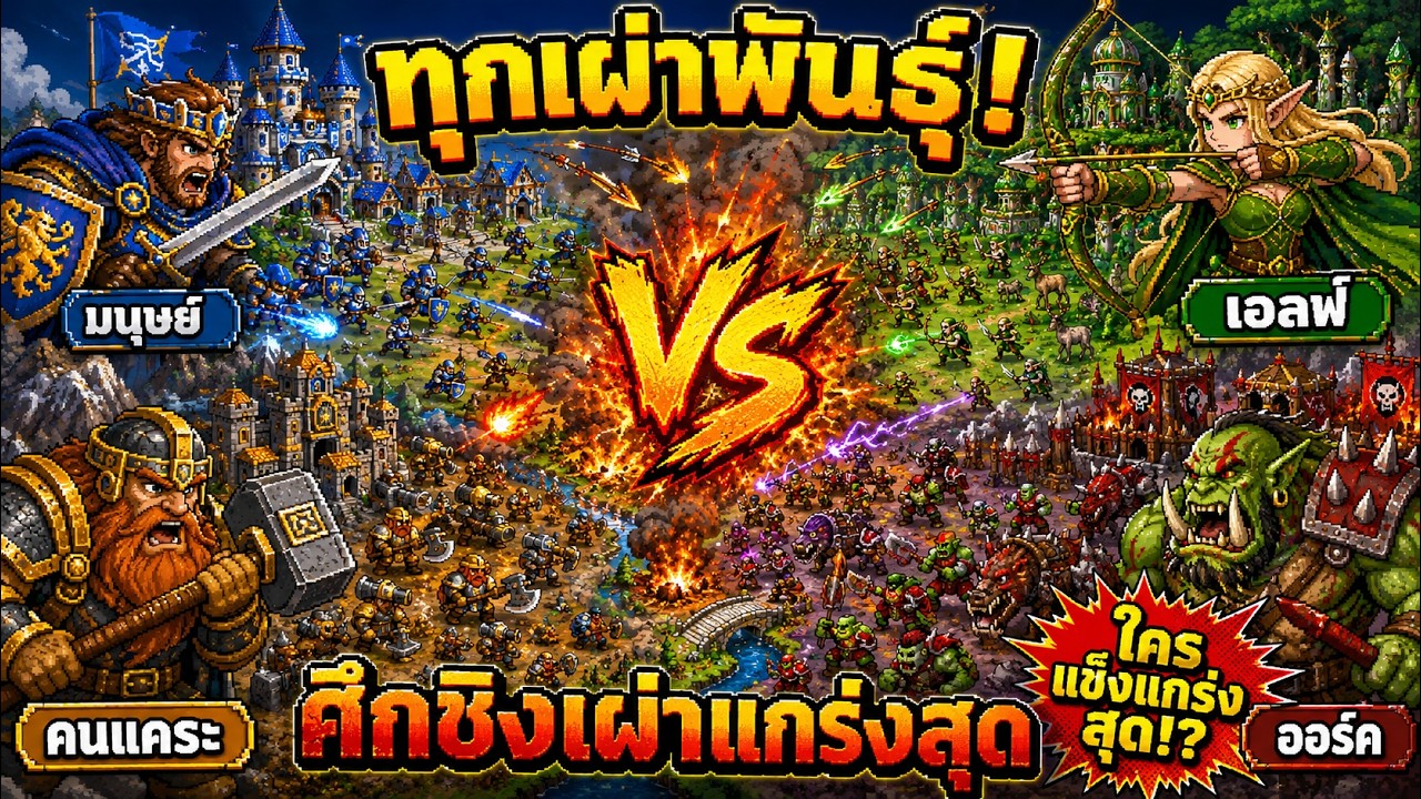 ทุกเผ่าพันธุ์ใน WorldBox สู้กันเอง ใครคือเผ่าที่แข็งแกร่งที่สุด!?