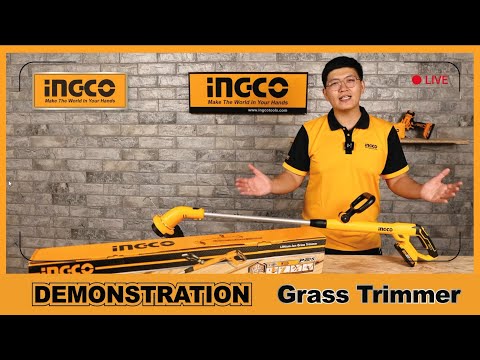 Video oficial INGCO de Cortacésped Inalámbrico 20 V Mango Extensible Jardín
