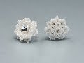 How to bezel 10mm rivoli - Snowflakes Earrings - Free Beading Tutorial by Sidonia