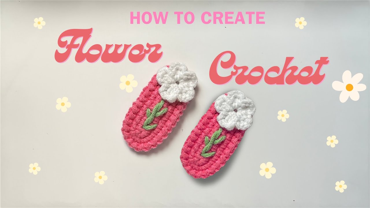 [Hair Clip Series #3] How to Create a Flower Crochet Clip | Easy DIY Hair Accessories