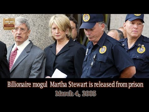 Martha Stewart is released from prison in 2005 - This Day In History