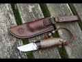 Handmade Leather Knife Sheath, the bog oak knife project