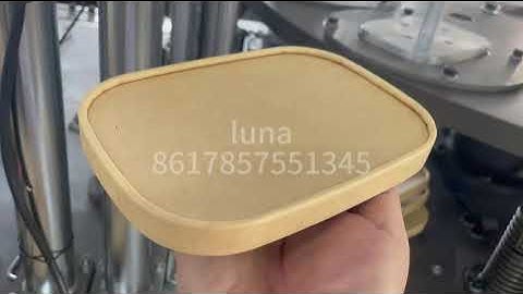 Rectangular Paper bowl lid making machine test for Turkey