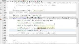java Input Record to JTable