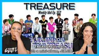 we HAD to do this together! 🤣 Reacting to Weekly Idol EP552 Treasure | AmmyXDee