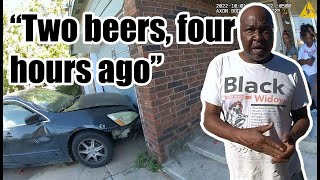 Man Crashes Car into Garage and Tries to Explain