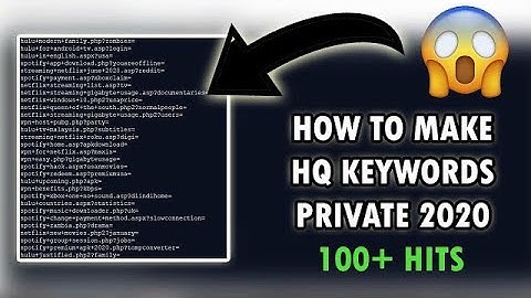 📁 HOW TO MAKE HQ KEYWORDS 2020 | PRIVATE METHOD | Part-1