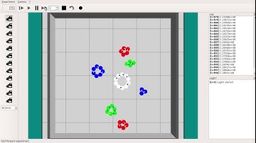 A Minimalistic Approach to Segregation in Robot Swarms - 4 class 40 0.05 density #1