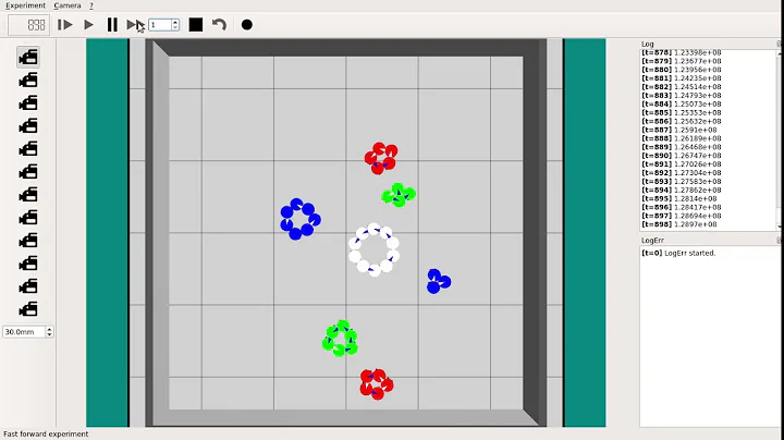 A Minimalistic Approach to Segregation in Robot Swarms - 4 class 40 0.05 density #1