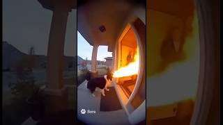 A fire breathing Pibble 😱🔥 #ai #soraai #pibble #aishorts #aivideo #youtubeshorts #shorts